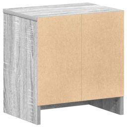 Berkfield Home Bedside Cabinet with Drawer Grey Sonoma 39x28x41 cm in Black - Size: 39 x 28 x 41 cm - thumbnail 8