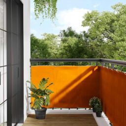 Berkfield Home Balcony Screen Orange 90x800 cm 100% Polyester Oxford - thumbnail 1