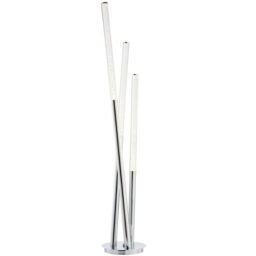 Loops Multi Arm LED Floor Lamp Chrome Modern Free Standing Tall Lounge Feature Light