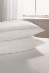 Ezysleep Satin Stripe Luxury Pillows in White - Size: King - thumbnail 3