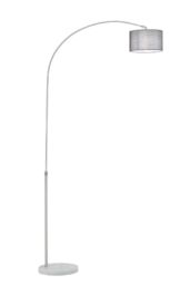 Living and Home Arched Floor Lamp Marble Base with Shade - thumbnail 4