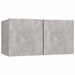 Berkfield Home 5 Piece TV Cabinet Set Concrete Grey Engineered Wood - thumbnail 5