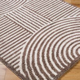 Livabliss Fossay Shag-Washable Beige Brown Green Grey Modern High Pile Rug in Dark Brown - Size: 160 cm x 215 cm - thumbnail 6