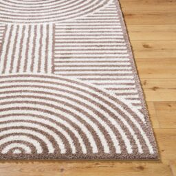 Livabliss Fossay Shag-Washable Beige Brown Green Grey Modern High Pile Rug in Dark Brown - Size: 160 cm x 215 cm - thumbnail 5
