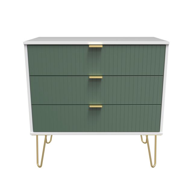 Ready Assembled 2 U Bexley 3 Drawer Chest (Ready Assembled) in Green - image 1