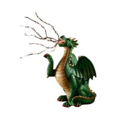 Marco Paul Solar Dragon Breathing Garden Ornament in Green - thumbnail 2