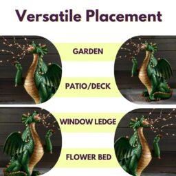 Marco Paul Solar Dragon Breathing Garden Ornament in Green - thumbnail 8
