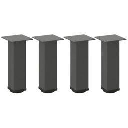 Berkfield Home Coffee Table Legs 4 pcs Anthracite 42-44 cm Steel in Black - thumbnail 2