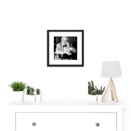 Artery8 Warren Portrait Actor Peter Ustinov Photo 8X8 Inch Square Wooden Framed Wall Art Print Picture with Mount in Black - thumbnail 2