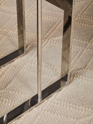 Orsina Silver Side Table, C-Shaped Stainless Steel Side Table For Living Room, Modern Metal Accent Table - thumbnail 4