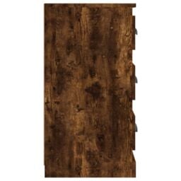 Berkfield Home Sideboard Smoked Oak 70x35.5x67.5 cm Engineered Wood in Brown - thumbnail 5