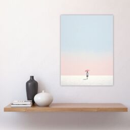 "Artery8 Wall Art Print Alone No 2 By Amy Denver Minimalist Soft Pastel Simple Summer Sun Minimalism Simple Modern Artwork Poster - Size: W24"" x H32""" - thumbnail 4