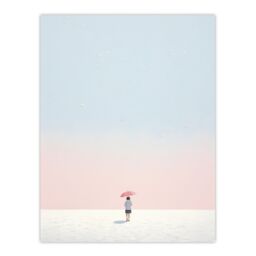 "Artery8 Wall Art Print Alone No 2 By Amy Denver Minimalist Soft Pastel Simple Summer Sun Minimalism Simple Modern Artwork Poster - Size: W24"" x H32""" - thumbnail 1
