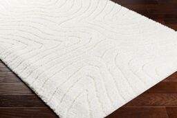 Livabliss Nomadic-Shaggy Ivory Modern Graphic Soft Plush Pile Living Bedroom Rug in Light Beige - Size: 160 cm x 215 cm - thumbnail 5