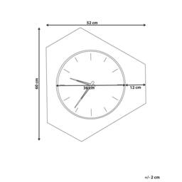 Wyld and Coco Wall Clock White Grey Orange 52 x 60 cm No Numbers - thumbnail 4