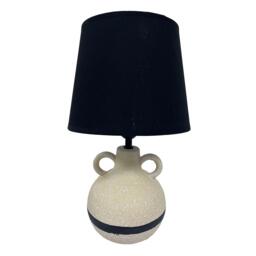 Natural & Black Vase Lamp - 38cm