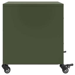 Berkfield Home Stylish Bedside Cabinets 2 pcs Olive Green 36x39x43.5 cm Steel - thumbnail 7