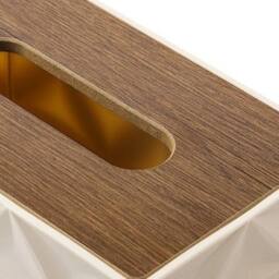 KORVIXA Beige Wooden Lid Tissue Box - Size: 800mm - thumbnail 4
