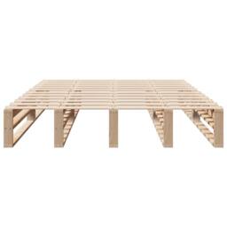 Berkfield Home Bed Frame without Mattress 120x190 cm Small Double Solid Wood Pine in Light Tan - thumbnail 4
