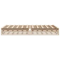 Berkfield Home Bed Frame without Mattress 120x190 cm Small Double Solid Wood Pine in Light Tan - thumbnail 5