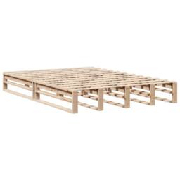 Berkfield Home Bed Frame without Mattress 120x190 cm Small Double Solid Wood Pine in Light Tan - thumbnail 3