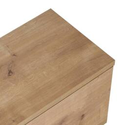 CALICOSY Wall-Mounted TV Unit With 2 Drop-Down Doors, 140 Cm Wide - ROY in Light Oak - thumbnail 5