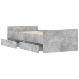 Berkfield Home Bed Frame with Drawers without Mattress Concrete Grey 100x200 cm - thumbnail 5