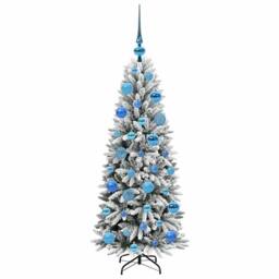 Berkfield Home Artificial Christmas Tree with 150 LEDs White 53 x 53 x 120 cm - thumbnail 4