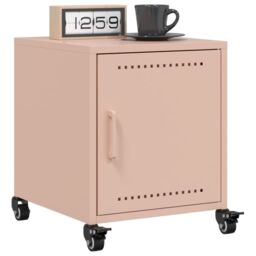 Berkfield Home Bedside Cabinets 2 pcs Pink 36x39x43.5 cm Steel - thumbnail 4