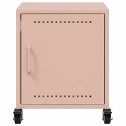 Berkfield Home Bedside Cabinets 2 pcs Pink 36x39x43.5 cm Steel - thumbnail 6