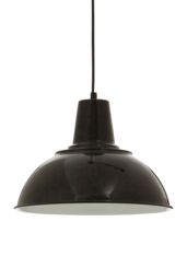 Orsina Luxe Black Pendant Light With Angled Top, Sculpted Ripple Shade Hanging Lamp, Industrial Ceiling Fixture - thumbnail 2