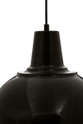Orsina Luxe Black Pendant Light With Angled Top, Sculpted Ripple Shade Hanging Lamp, Industrial Ceiling Fixture - thumbnail 4