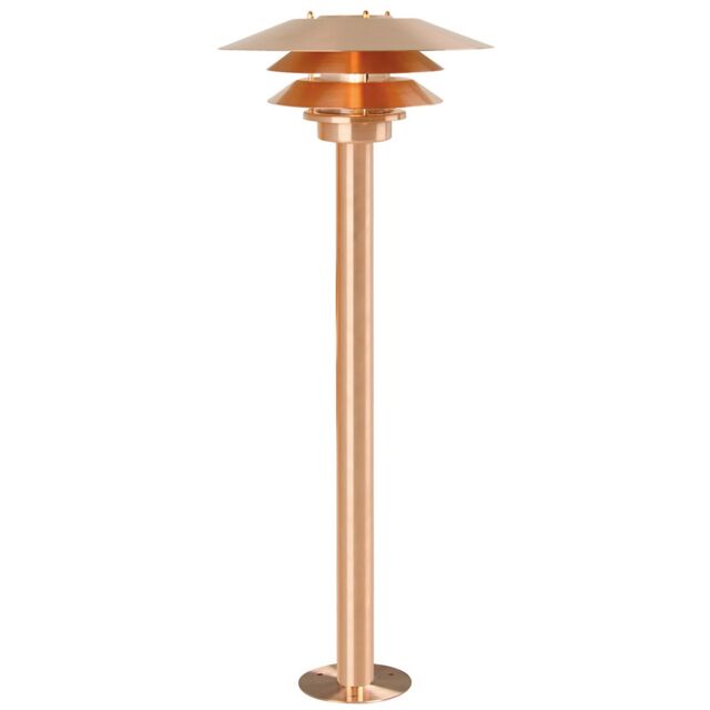 Nordlux Industrial Outdoor Garden Post Brown Copper E27 Coastal/Marine Safe, IP54 - image 1