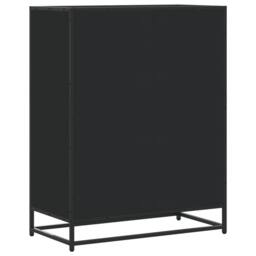 Berkfield Home Shoe Cabinet Black 75x38x97.5 cm Engineered Wood & Metal - thumbnail 6