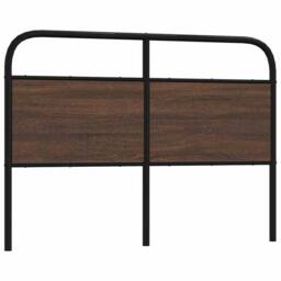 Berkfield Home Headboard Brown Oak 135 cm Steel & Engineered Wood - thumbnail 2