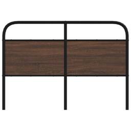 Berkfield Home Headboard Brown Oak 135 cm Steel & Engineered Wood - thumbnail 3