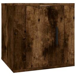 Berkfield Home Wall Mounted TV Cabinet Smoked Oak 40x34, 5x40 cm in Brown - thumbnail 1
