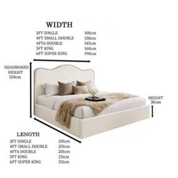 Desire Deco Designer Plush Velvet Angelito Upholstered Bed Frame in Blue - Size: Super King - thumbnail 3