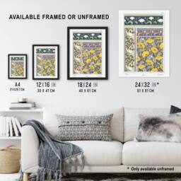 "Artery8 Poppy Flower Patterns Vintage Floral Wall Art Print Verneuil - Size: W18"" x H24""" - thumbnail 3