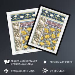 "Artery8 Poppy Flower Patterns Vintage Floral Wall Art Print Verneuil - Size: W18"" x H24""" - thumbnail 2