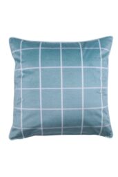 Dreams & Drapes 'Bear Walks' Luxe Velvet Filled Cushion in Teal - Size: 43 cm x 43 cm - thumbnail 2