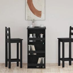 Berkfield Home Bar Table with Storage Rack Black Oak 102x50x103.5 cm - thumbnail 3