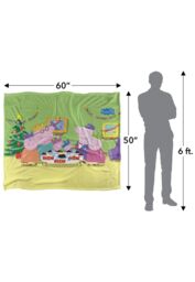 Hasbro Peppa Pig Christmas Dinner Silky Touch Blanket 152x127cm in White - Size: 152x127 cm - thumbnail 5