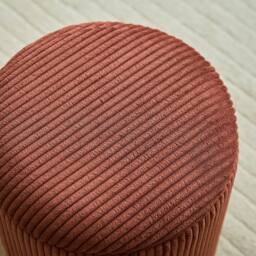 Nordlys Set of 3 Poufs with Wooden Storage & Boucle Fabric in Red - thumbnail 8