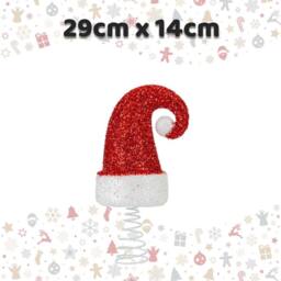 VFM e-Store Christmas Santa Hat Decoration 29cm x 14cm Red X 1 - Size: 29 cm x 14 cm - thumbnail 2