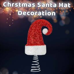 VFM e-Store Christmas Santa Hat Decoration 29cm x 14cm Red X 1 - Size: 29 cm x 14 cm - thumbnail 3