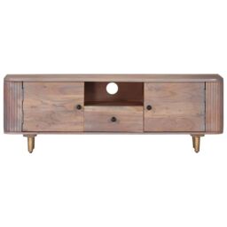 Berkfield Home TV Cabinet 118x30x40 cm Solid Acacia Wood in Brown - Size: 118 x 30 x 40 cm - thumbnail 3