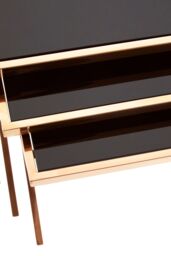 Orsina Space Saving Design Rose Gold Nesting Table, Elegant Modern Side Table For Livingroom, Durable Bedside Table - thumbnail 5