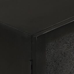 Berkfield Home Sideboard Black 55x30x77 cm Solid Wood Mango & Iron - Size: 55 x 30 x 77 cm - thumbnail 6