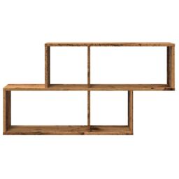 Berkfield Home Wall Shelf Old Wood 100x18x53 cm Engineered Wood in Brown - Size: 100 x 18 x 53 cm - thumbnail 4